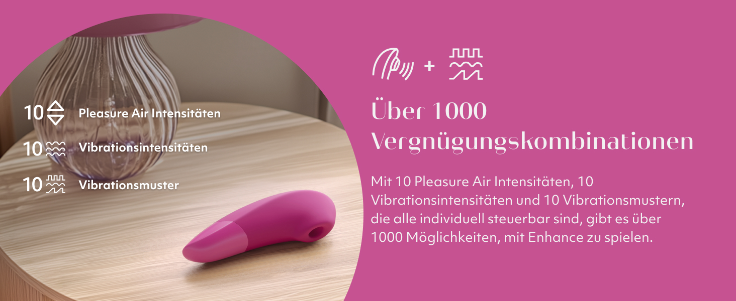 Womanizer Enhance 2 в 1: вібратор клітора та соска, стимулятор для жінок з функцією всмоктування | Іграшка для дорослих, вологостійка, перезарядна, рожева