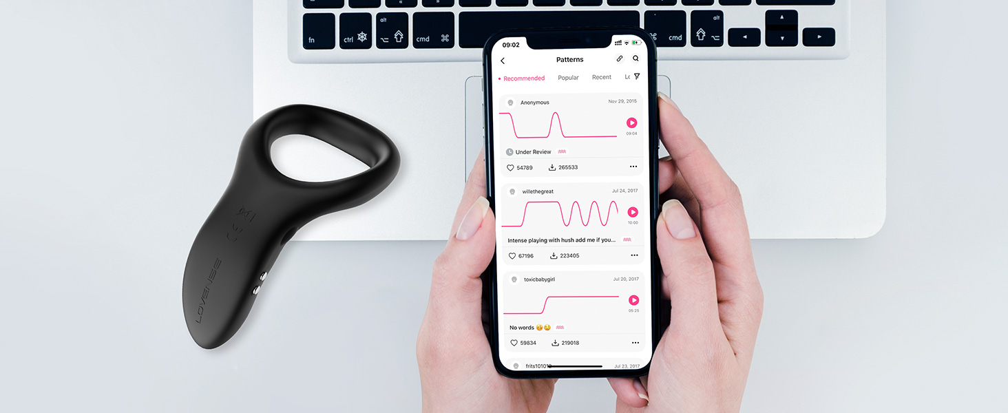 LOVENSE Diamo Bluetooth вібратор кільце для чоловіків з пультом керування, безліч режимів, програмування