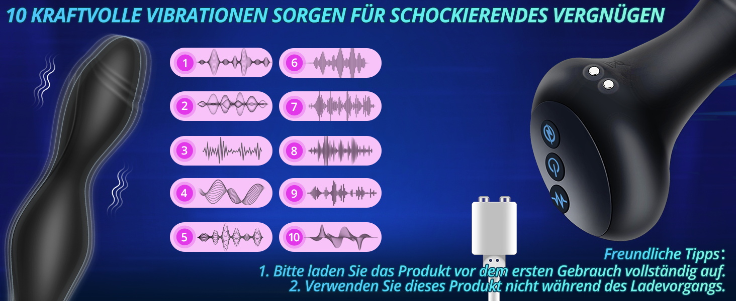 Анавібратор SXOVO з нагріванням, електростимуляція, 10 режимів вібрації та 5 режимів розряду. Підходить для чоловіків, жінок, пар. Матеріал: силікон.