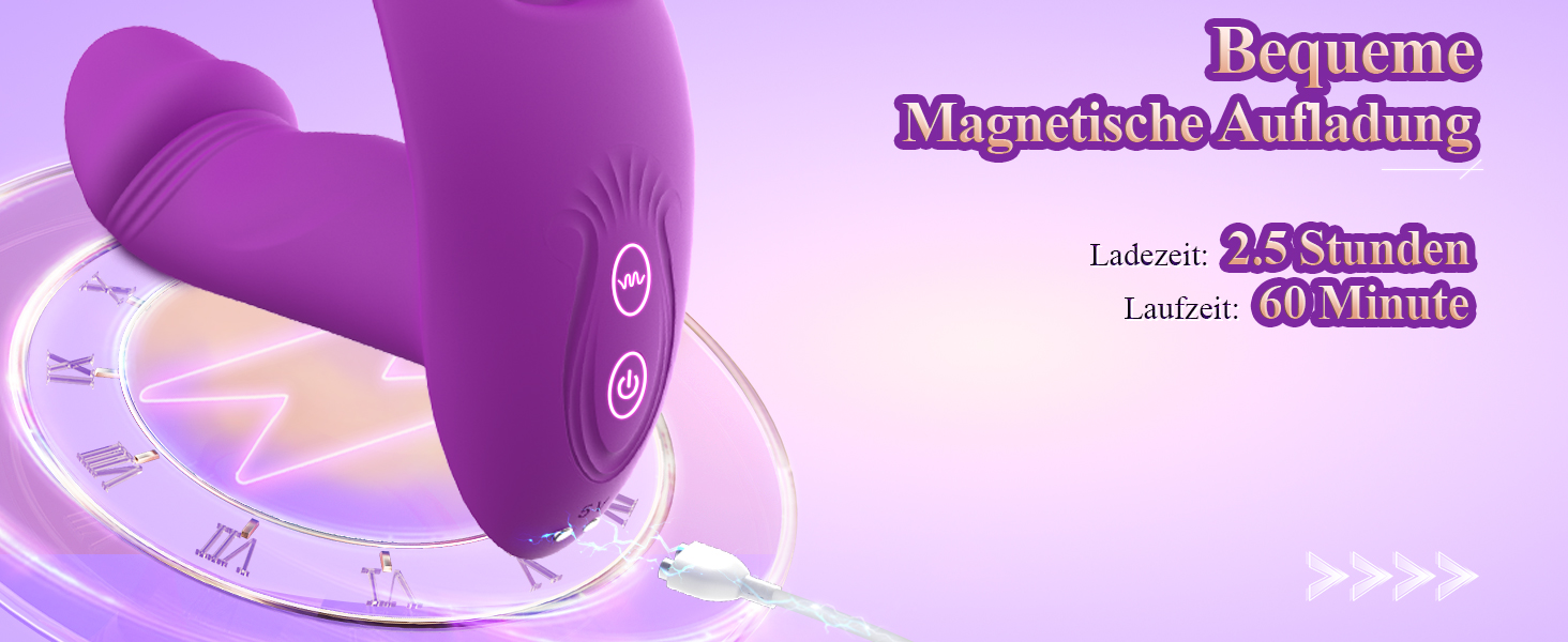 Інтимні іграшки для пар EAWESION: вібратор-масажер, анальний плагін, стимулятор G-точки, 9 режимів, фіолетовий