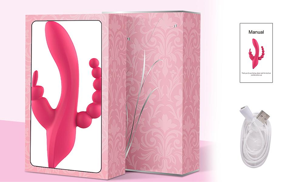 Вібратор для жінок та пар Sxovo 3 в 1: G-точка, кліторальний та анальний стимулятор. 7 режимів, силікон, водонепроникний, рожевий.