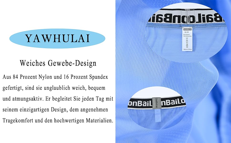 Сліпекс для чоловіків YAHWULAI: сексуальна та зручна білизна з великим кишеньком (чорний, синій, темно-сірий)