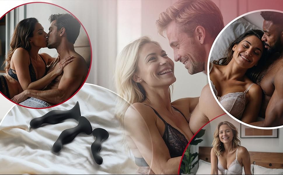 Набір анальних пробок 3 шт. преміум якості з гіпоалергенного силікону для чоловіків та жінок, вібратор для стимуляції, для початківців та досвідчених