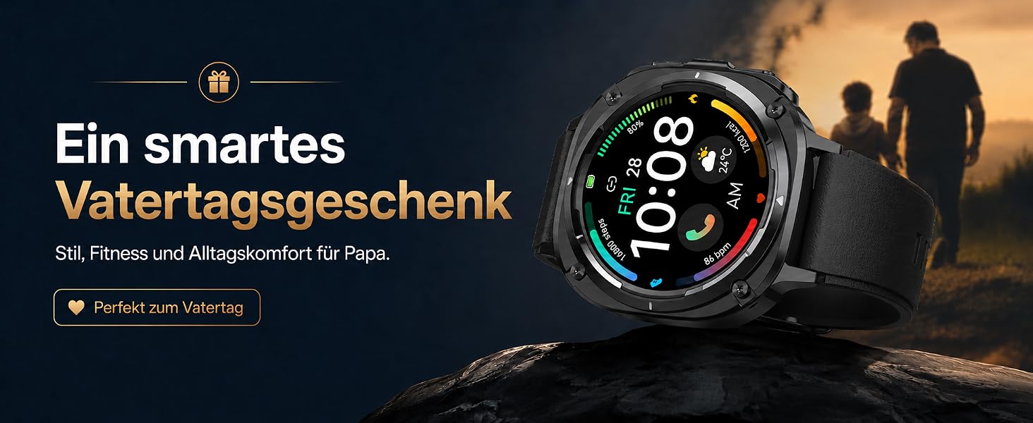Смарт-годинник TIMU для чоловіків, 1.45' AMOLED дисплей, можливість дзвінків, 115+ спортивних режимів, моніторинг пульсу, сну та крокомір, водонепроникність IP68