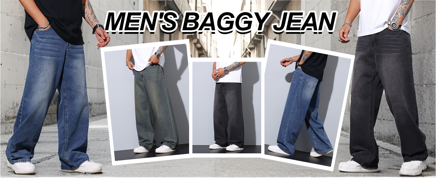 Чоловічі широкі джинси Baggy Y2K у стилі хіп-хоп та скейтбордингу з іррегулярними швами, чорні, розмір L