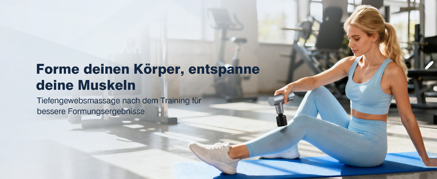 Перкусійний масажер cotsoco Mini Massage Gun з функціями підігріву та охолодження, металевий корпус, 5 насадок для глибокого масажу м'язів, сірий