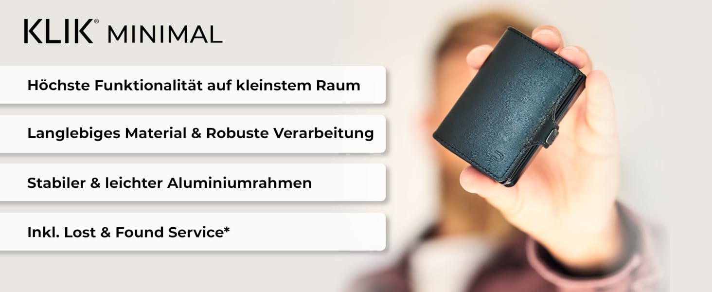 Шкіряний мінімалістичний гаманець KLIK Slim з монетницею та RFID захистом для чоловіків, темно-коричневий, на 10-12 карток