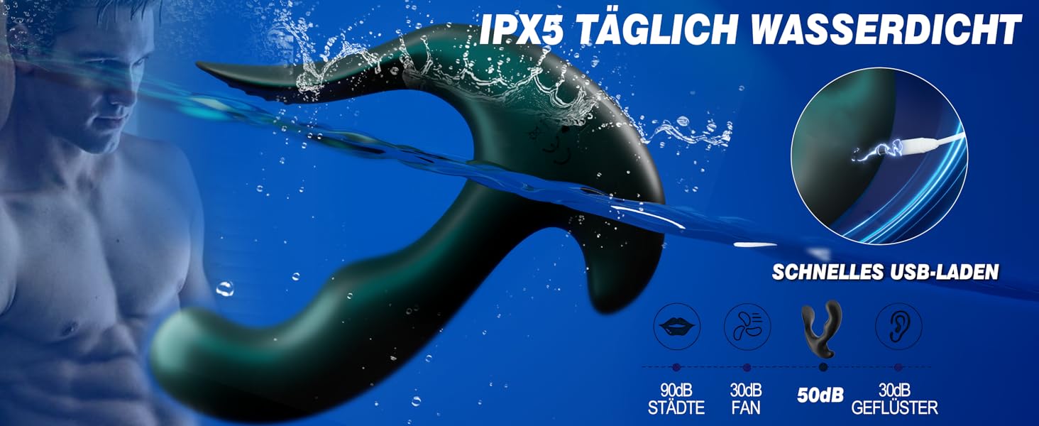 Вібратор для простати - анальний вібратор з 5 імпульсів та 10 вібрацій для чоловіків та жінок. Іграшки для анального сексу, парні іграшки.