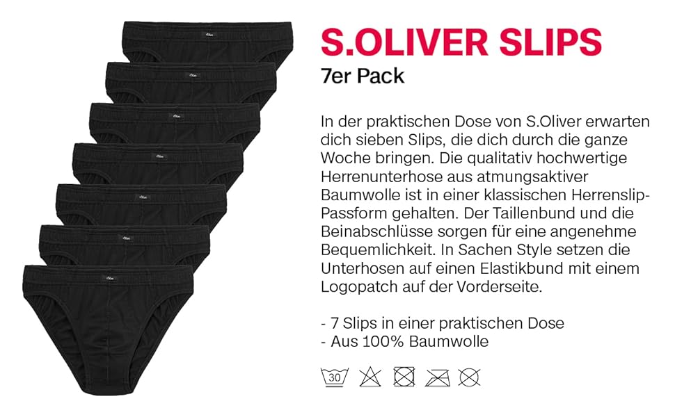 Чоловіча білизна s.Oliver (7 шт. в упаковці) XXL білий