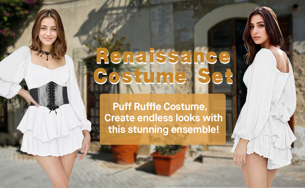 Костюм пірата для жінок, 5 предметів: сукня, таліювання, намисто, пояс, панчохи. Ідеально для Хелловіну, карнавалу, вечірок