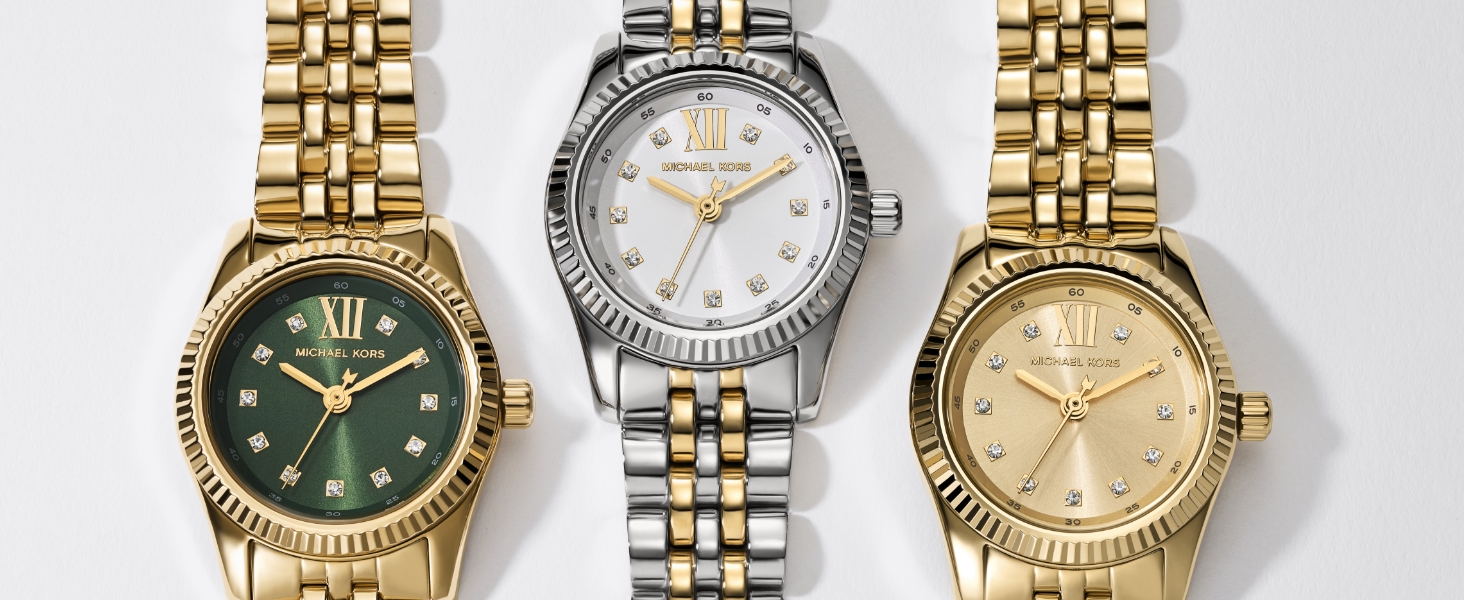 Жіночий годинник Michael Kors Lexington, 26мм, кварцовий механізм, сталевий браслет (оливковий та золотистий)