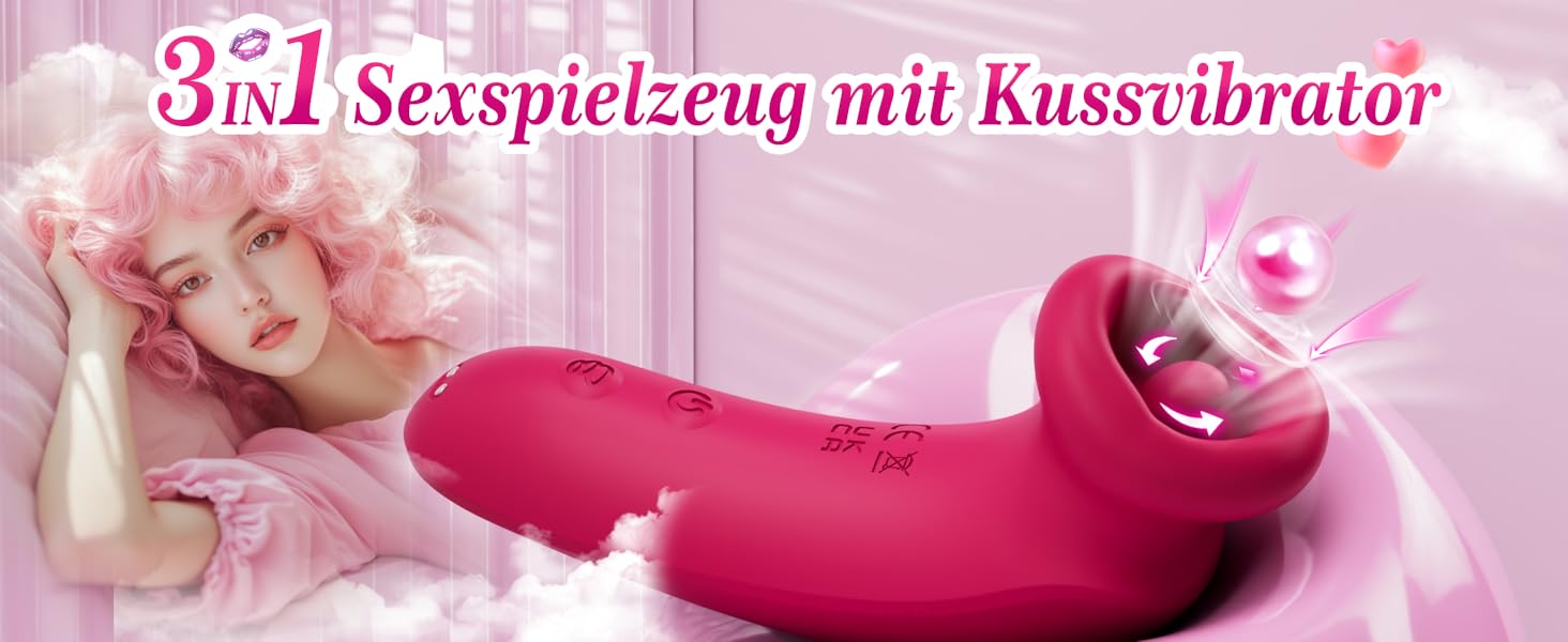 Вібратор для жінок: стимулятор клітора з 3 режимами соски, 10 режимами язика та вібрацією. Інтимні іграшки преміум-якості