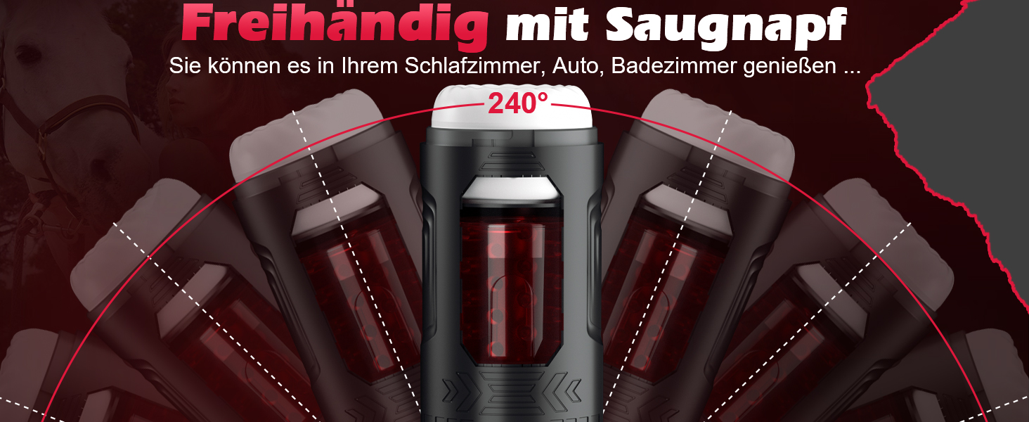 Електричний мастурбатор для чоловіків HIVEFUN з 7 режимами вібрації, ротації та імпульсу. Чорний, для особистого використання.