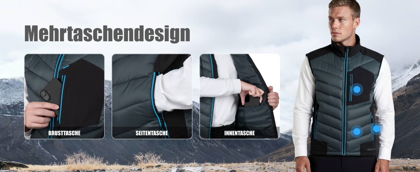 Чоловічий жилет Softshell WORK IDEA: водовідштовхуючий, вітрозахисний, дихаючий спортивний жилет для бігу, їзди на велосипеді, походів та роботи, чорний, 5XL