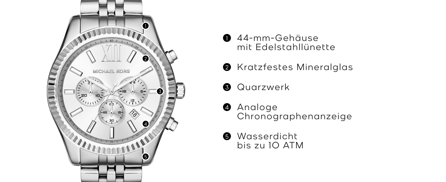 Жіночий годинник Michael Kors Lexington, 26мм, кварцовий механізм, сталевий браслет золотистого кольору
