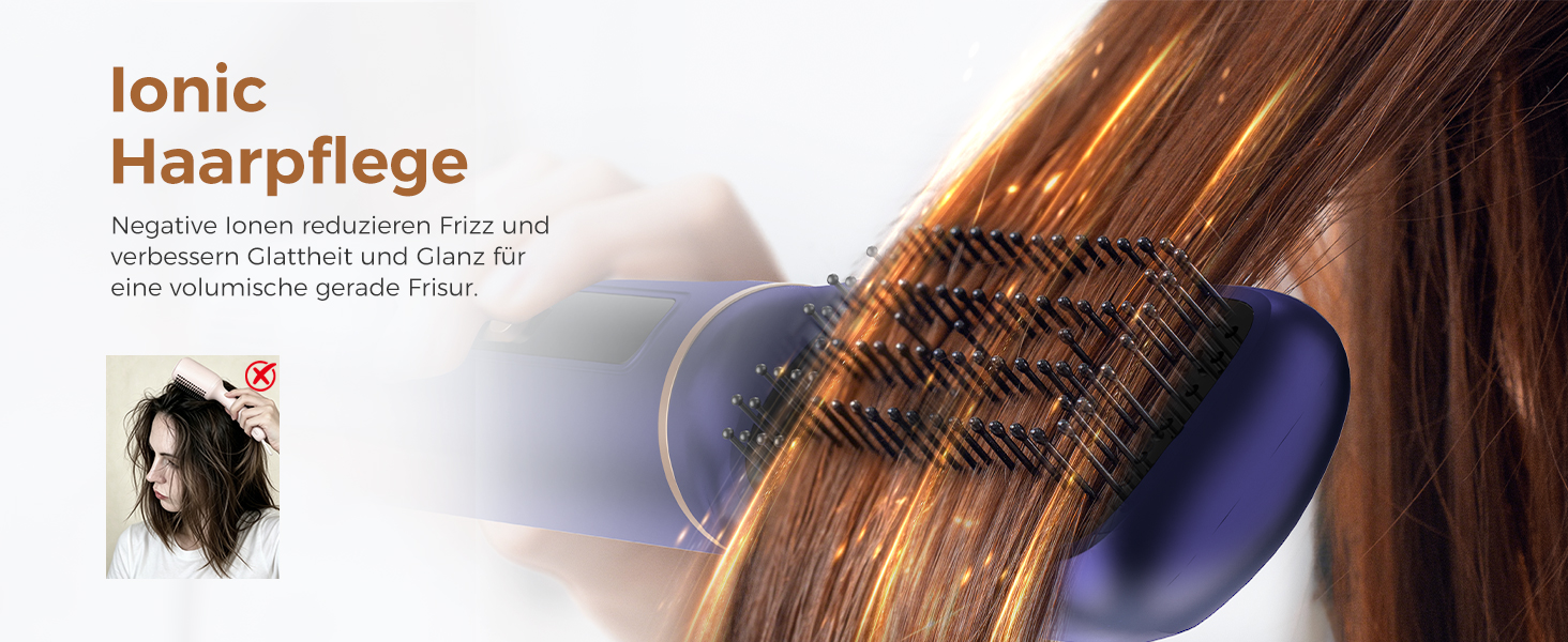Мультистайлер для волосся 6 в 1 UKLISS Air Styler Set з дифузором, LCD-дисплеєм та насадами для завивки, сушіння та вирівнювання, 1000 Вт, Gold Blue