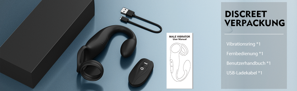 Вироб для пар: кільце для статевого члена з вібрацією, набір секс-іграшок для чоловіків, стимуляція простати, анальний плагін, 10 режимів вібрації