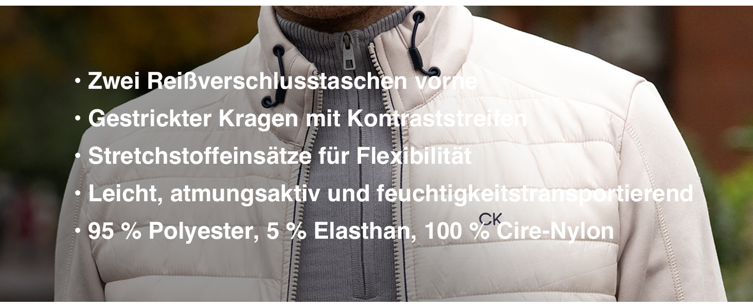 Чоловіча легка гібридна утеплена куртка для гольфу Calvin Klein CK Hybrid Insulate 2026, темно-синя