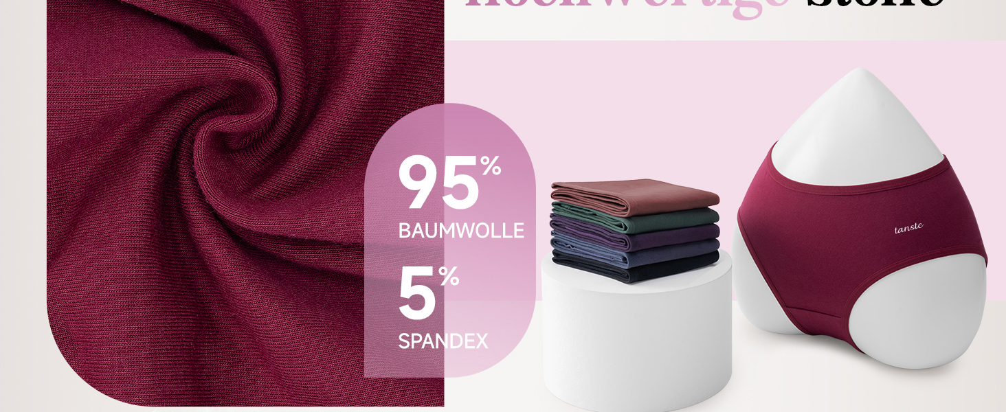 Танстц (TANSTC) жіночі труси-сліпи з бавовни, 6 шт. в упаковці, низька талія, еластичні, дихаючі, XS