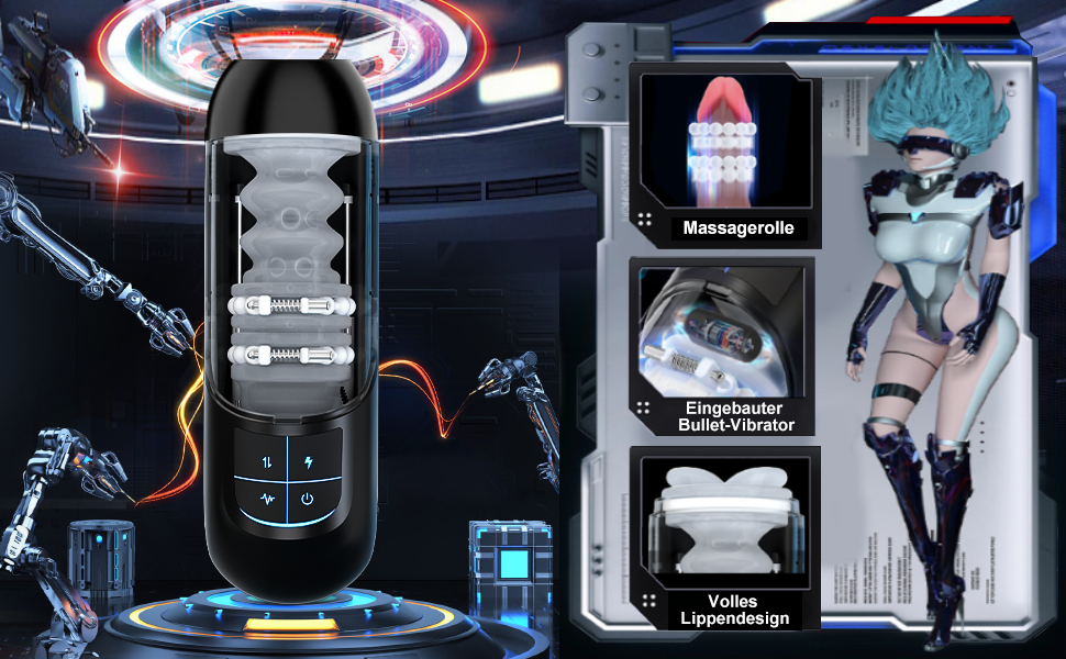 Електричний мастурбатор Leishen для чоловіків з масажними кульками - 10 режимів зсуву та 7 вібрацій