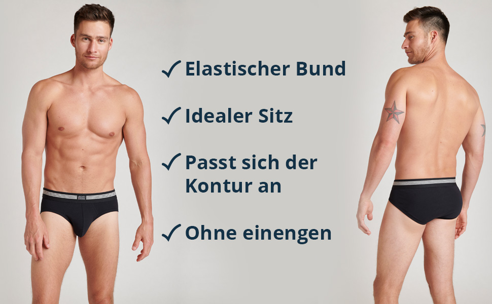 Труси чоловічі Jockey Cotton Stretch, 3 шт. в упаковці, бавовна та еластан, середньою посадкою, чорний колір, XL