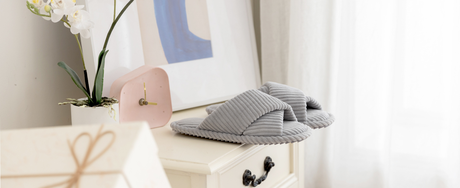 Жіночі домашні капці GOEWY з ефектом пам'яті (Memory Foam), текстильні тапочки з відкритим носком та бантом, протиковзальна підошва, рожеві, розмір 36/37 EU