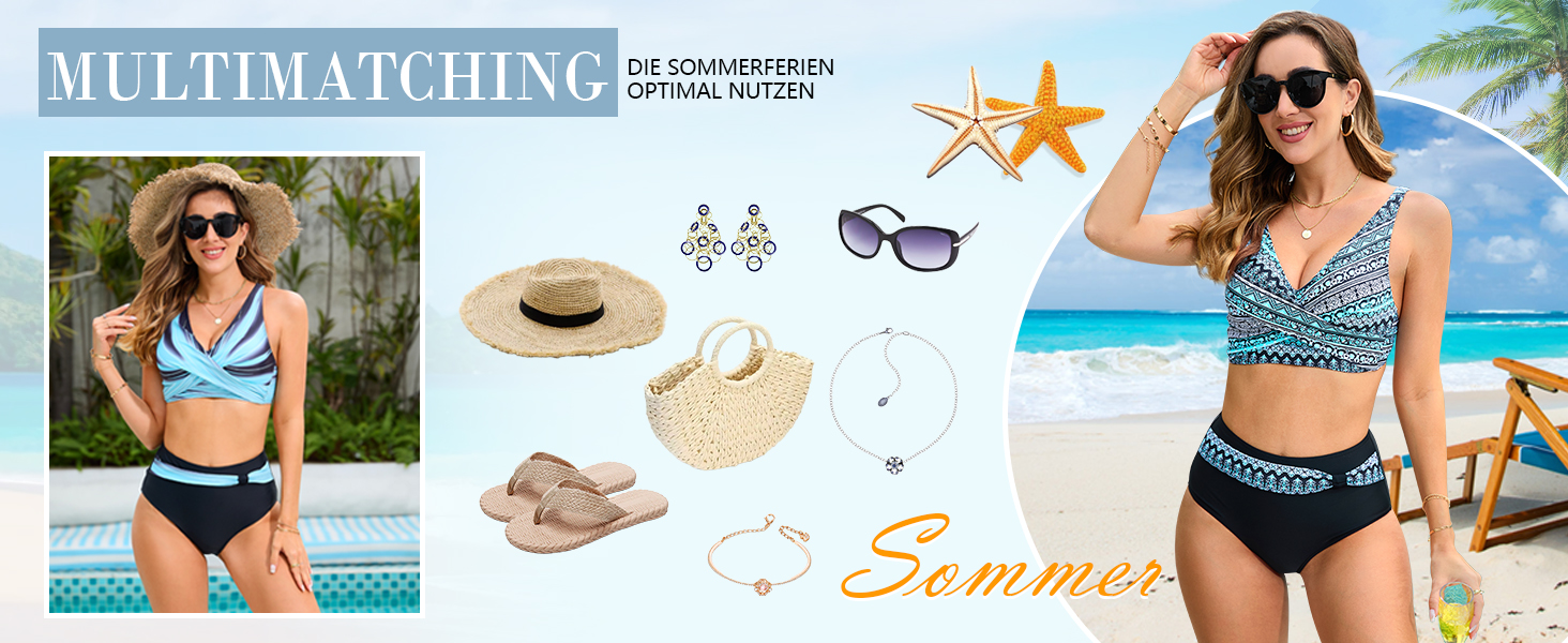 Бікіні жіночий комплект Nadeer: сексуальний V-подібний виріз, push-up, двочастинний, висока талія, рожевий, квітковий принт