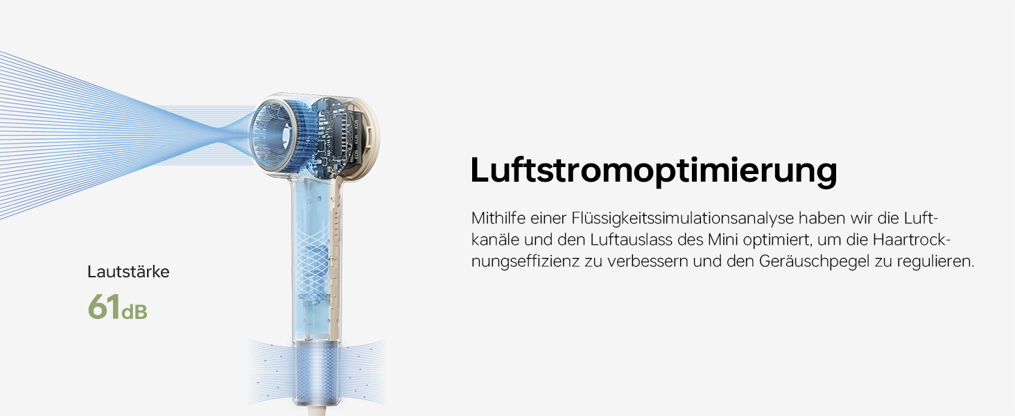 Компактний фен для волосся Laifen Mini (Sandgold) — 110 000 об/хв, іонізація 200М, термоконтроль, режим для дітей, з насадкою для вирівнювання та сумкою для подорожей