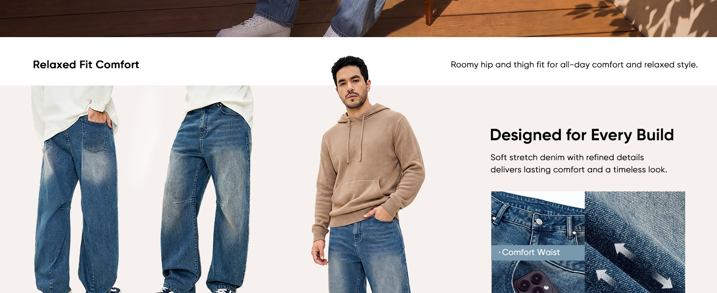 Чоловічі широкі джинси Baggy JMIERR з ефектом потертості, вуличний стиль Streetwear, сірі, розмір 3XL