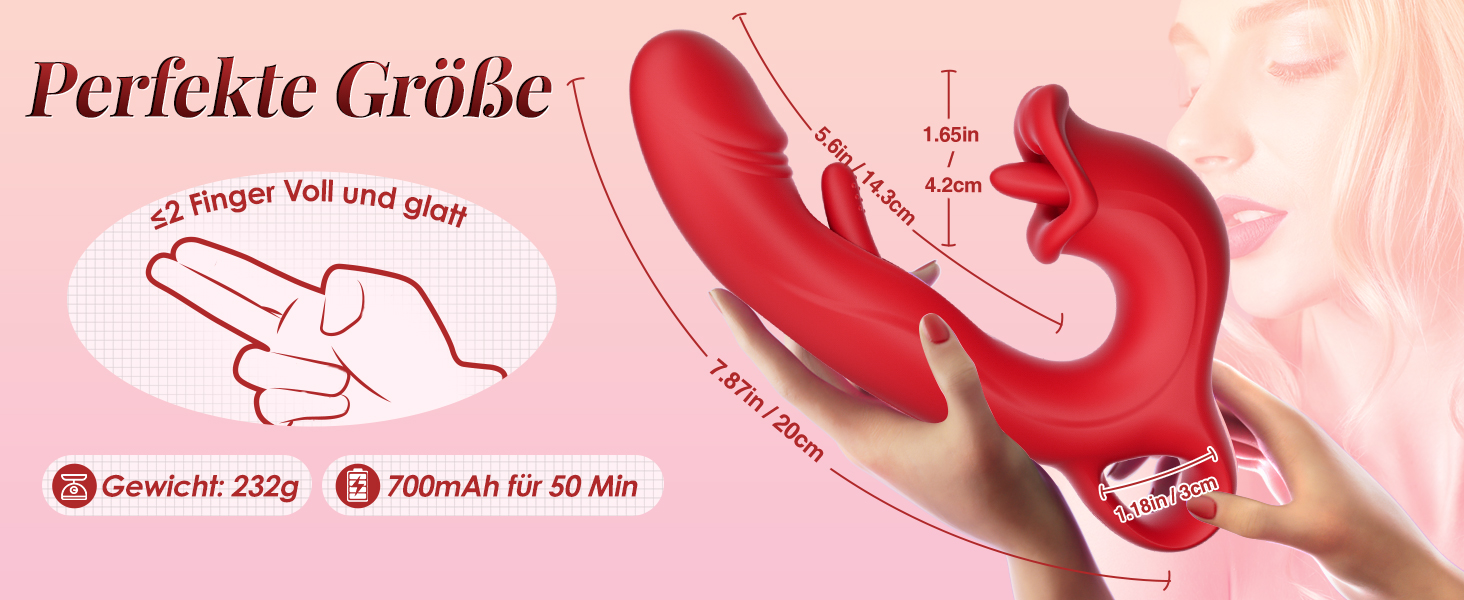 Вібратор для жінок G-spot з 7 режимами. Набір вібраторів для дорослих з новим дизайном, стимулятор клітора. Червоний колір.