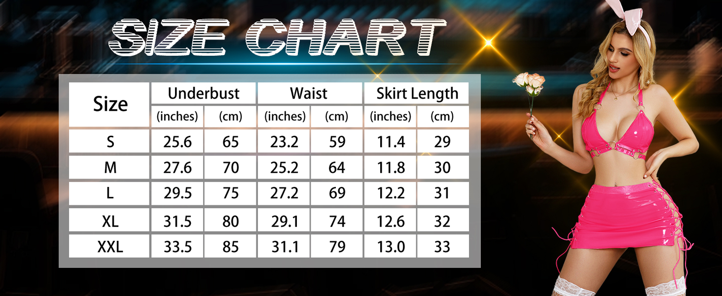 EVELIFE Сексуальний костюм кролика з екошкіри для жінок. Сексуальна спідниця, костюм для вечірок, клубів, фестивалів. Рожевий колір