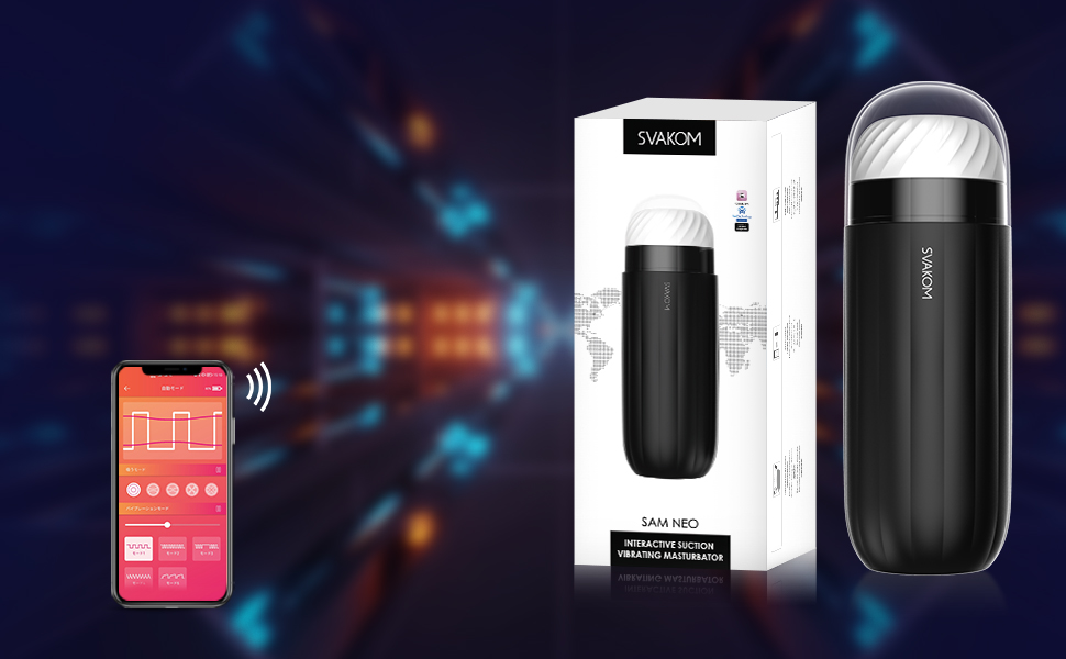 Електричний мастурбатор SVAKOM SAM NEO з керуванням через додаток, 5 режимів вібрації та 5 режимів всмоктування, секс-іграшка для чоловіків, мастурбатор з 3D-вагіною, XXL