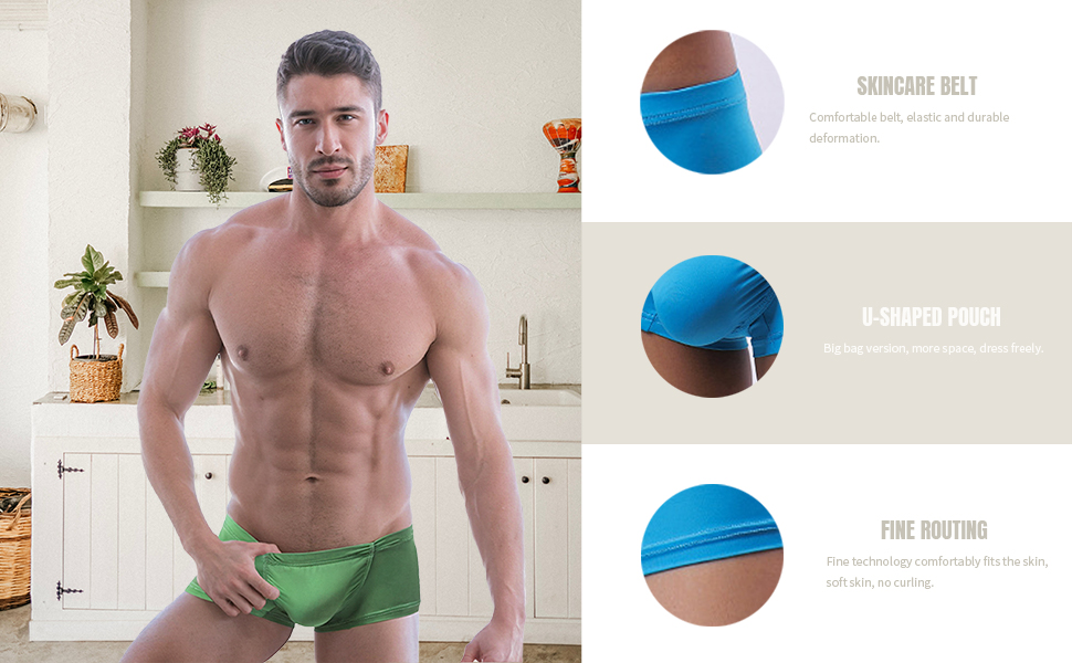 Чоловічі шорти Faringoto, боксери-сліпи з шовку, чорного кольору, дихаючі