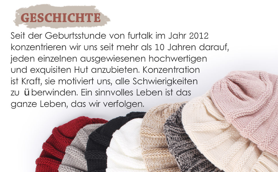 Жіноча в'язана шапка-біні FURTALK Slouch Beanie у стилі street style, груба в'язка, м'яка зимова шапка, універсальний розмір, чорна