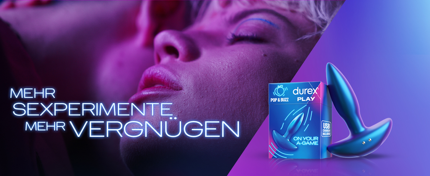 Анальний вібратор Durex Pop & Buzz - 7 режимів, USB-зарядка, вологостійкий, для жінок, чоловіків та пар