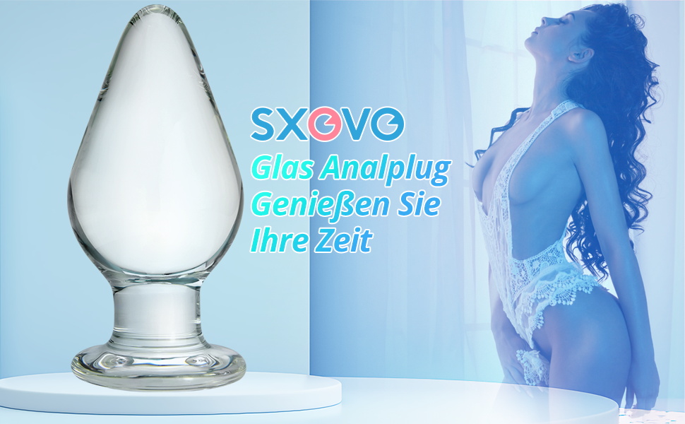 Анальний плагін SXOVO Glas, 7,34 см, анальний розширювач, секс-іграшка, дилдо для чоловіків та жінок, прозорий колір