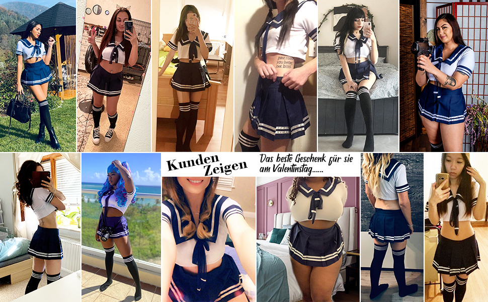 Костюм для косплею Шкільної Дівчинки: Комплект нижньої білизни з міні-самурайським костюмом, темно-синій (3-частинний)