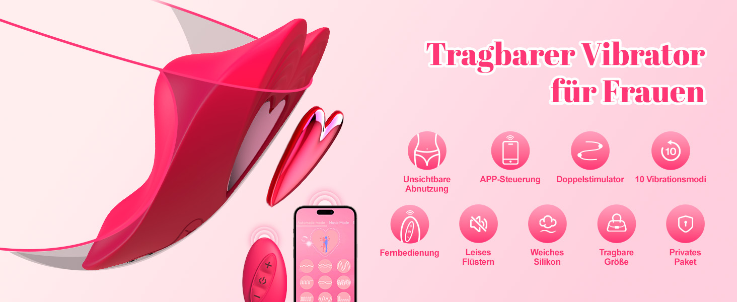 Вібратор для жінок Butterfly - сексуальна іграшка з пультом дистанційного керування, для індивідуального та парного використання