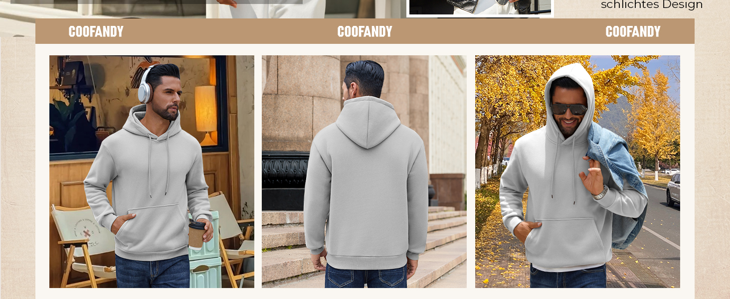 Чоловіче худі COOFANDY з капюшоном, теплий флісовий світшот (Жовтий, XXL)