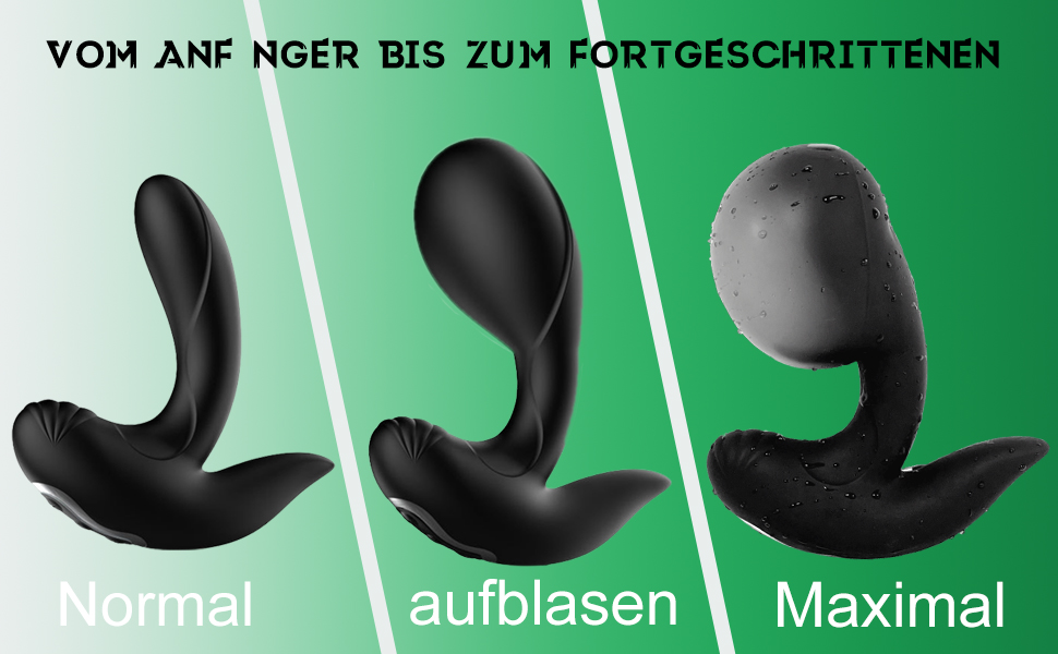 Надувний анальний плагін ZWFUN з вібрацією та пультом дистанційного керування для чоловіків