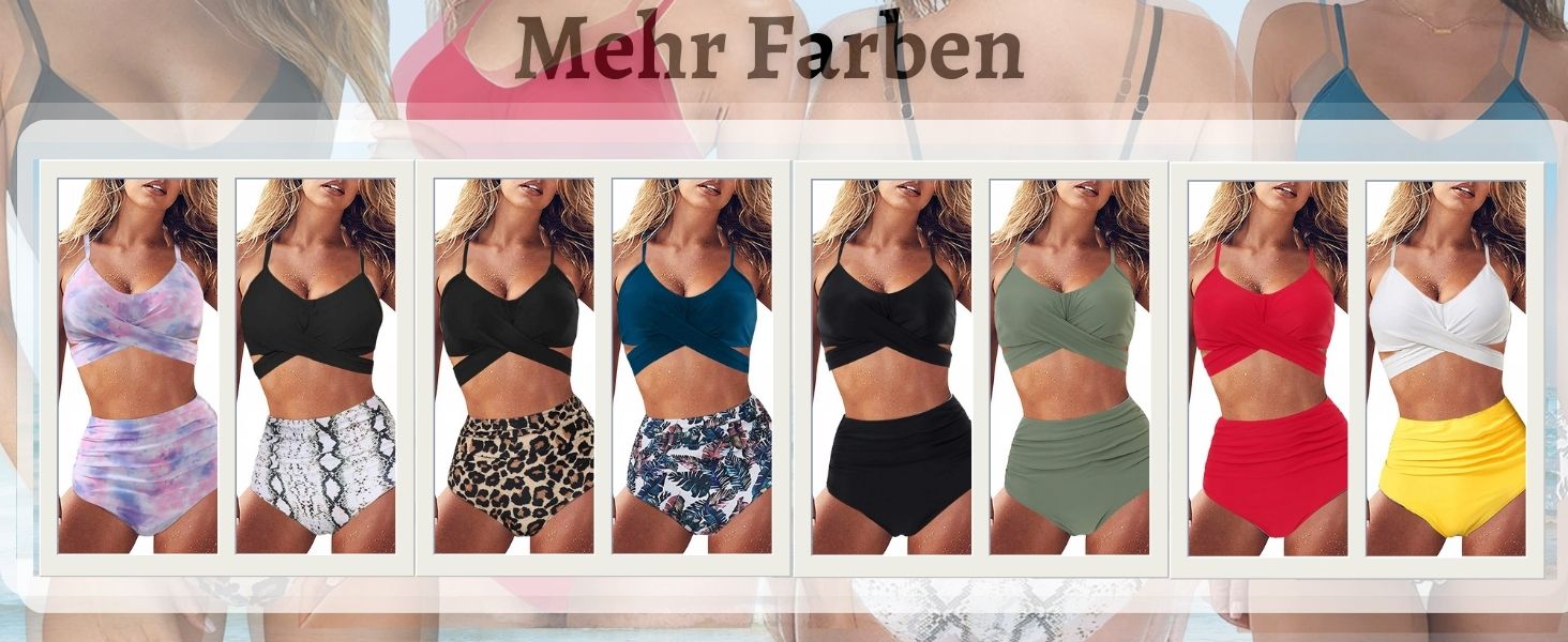 Бікіні жіночий з рюшами, комплект 2 шт. - топ з перехресною застібкою та пуш-ап, трусики з високою талією та зав'язками на спині, леопардовий принт, розмір XL