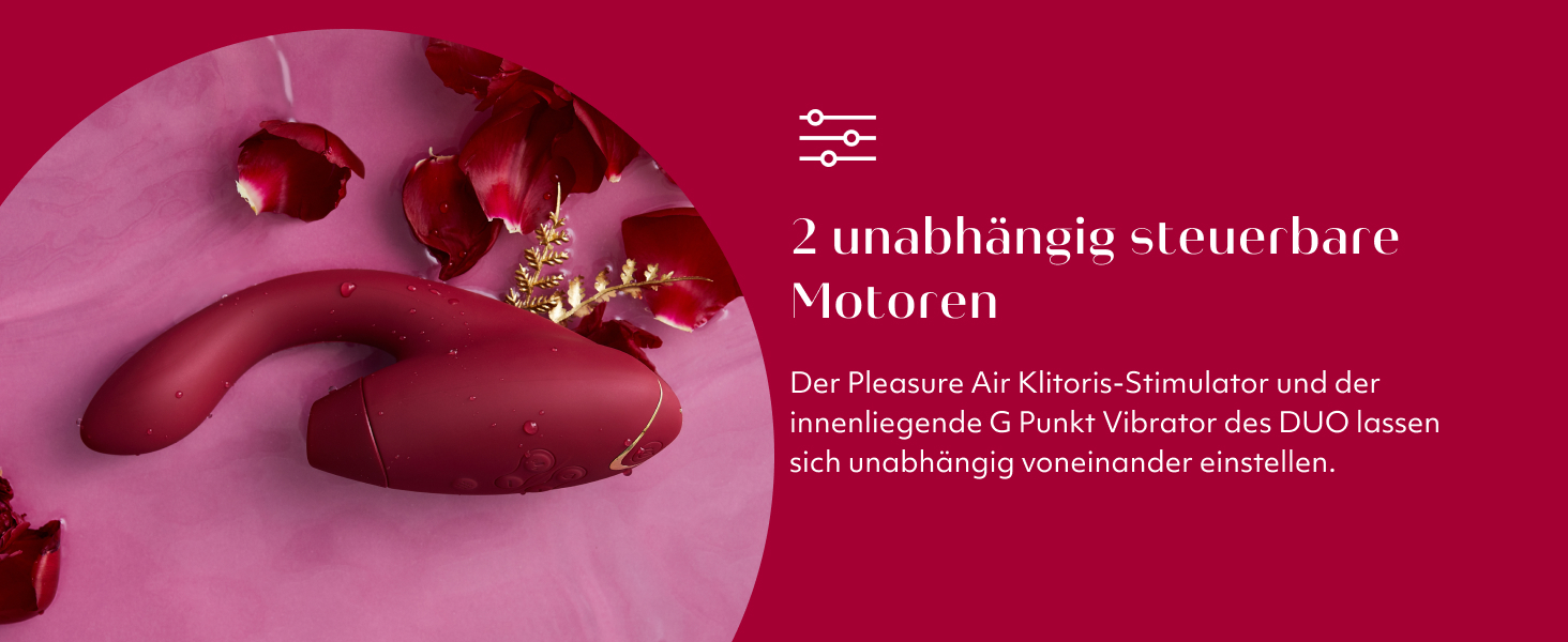 Womanizer DUO 1 Rabbit - вібратор-кролик та стимулятор G-точки з соском, чорний/золотий (червоний)