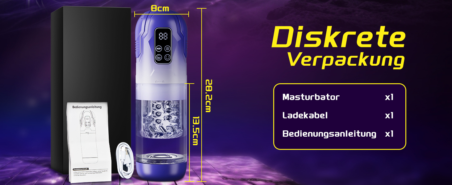 Електричний мастурбатор для чоловіків з телескопічною конструкцією, ротацією, вібрацією та функцією соски. Масажер для пеніса, секс-іграшка.