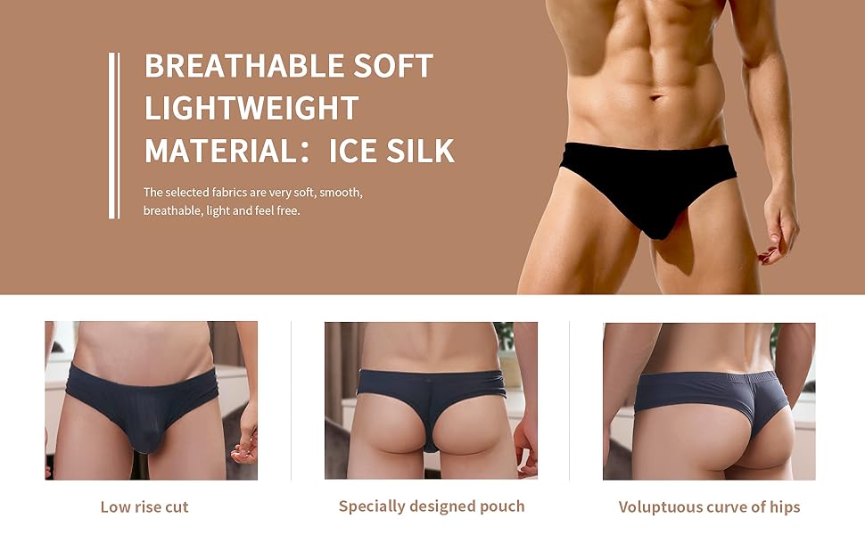 Труси чоловічі Faringoto Ice Silk, низька посадка, дихаючі, розмір M