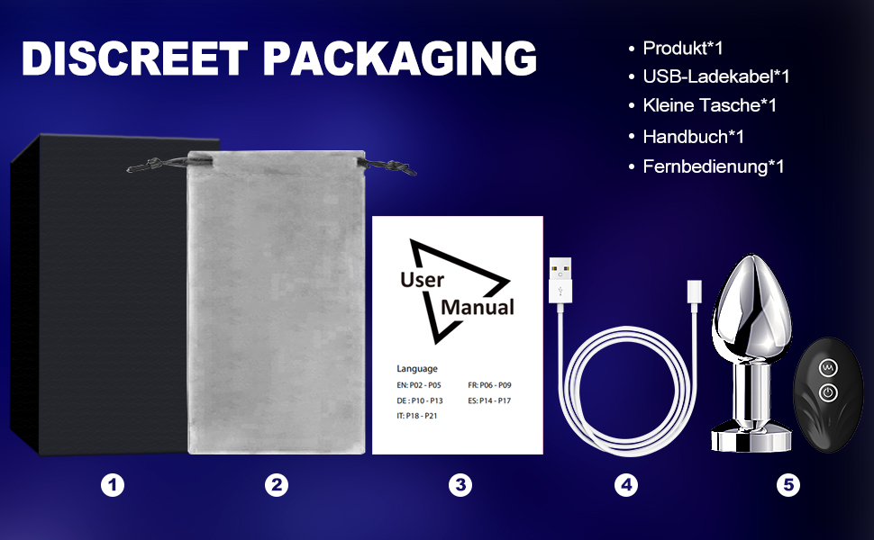 Вібратор анальний Metall Anal Vibrator зі 10 режимами вібрації, пультом дистанційного керування, стимулятор простати. Іграшки для дорослих для початківців, чоловіків, жінок, пар (сріблястий).