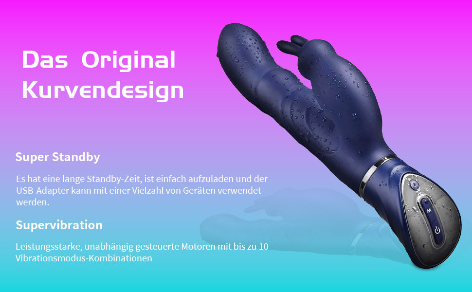 Вібратор для жінок Rabbit, стимулятор клітора та G-точки, з двома моторами, силіконовий дildo, 7 режимів, USB-зарядка, водонепроникний