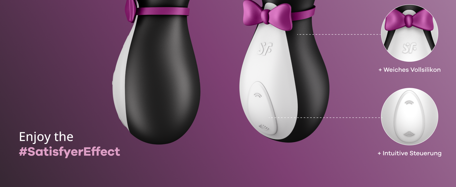 Satisfyer Pro Penguin Next Generation: вібратор з імпульсною технологією | 11 режимів вібрації | Бездротовий | Водостійкий (IPX7) | Інтимна іграшка для жінок