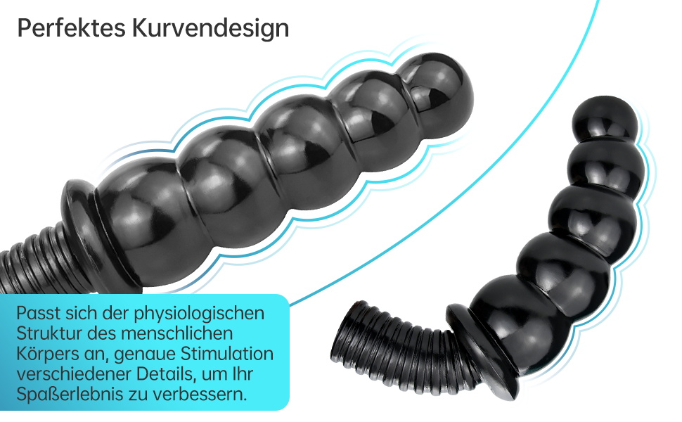 Анальний масажер Roluck Giant - гнучкий, з різьбою, для чоловіків та жінок, з ПВХ, для тренувань та простати