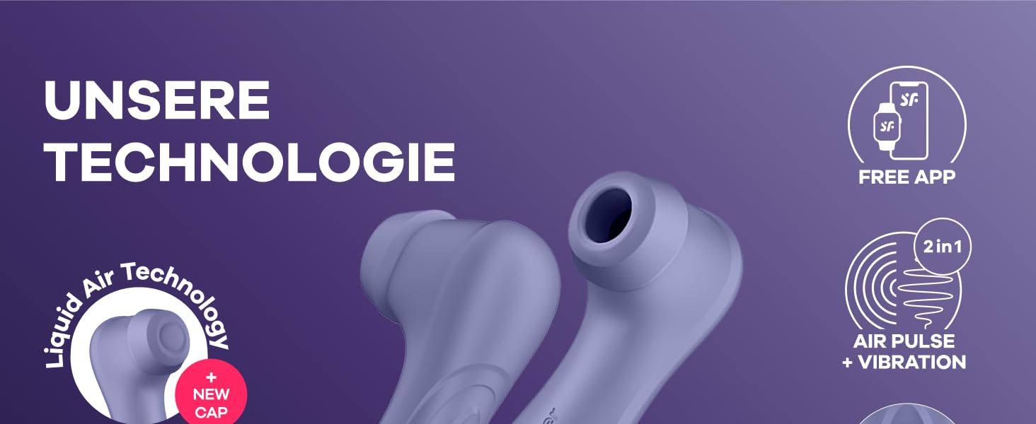 Вібратор Satisfyer Pro 2 Gen 3 з підключенням через APP | Технологія Liquid-Air | Тиха та потужна стимуляція клітора | Вібратор-пружина з вібрацією | Іграшка для дорослих, подарунок для жінок | Д*лдо (фіолетовий)
