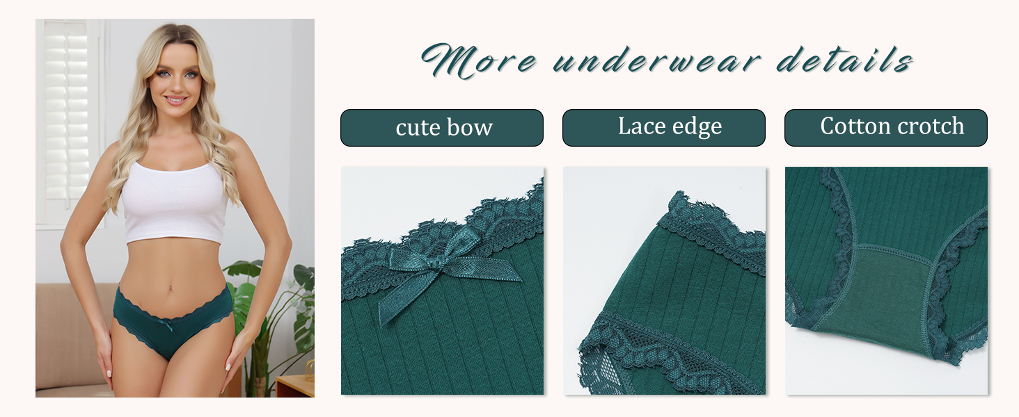 Сліпекс жіночі труси Levao 6 шт. бавовна мереживо дихаючі, комплект трусиків для жінок, S-XXL, 6 кольорів